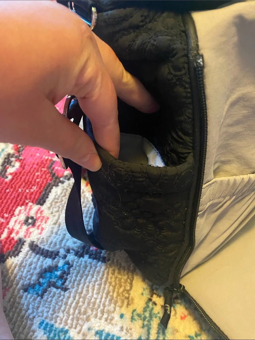 Petunia Pickle Bottom Boxy Backpack Black Quilted Backpack Diaper Bag